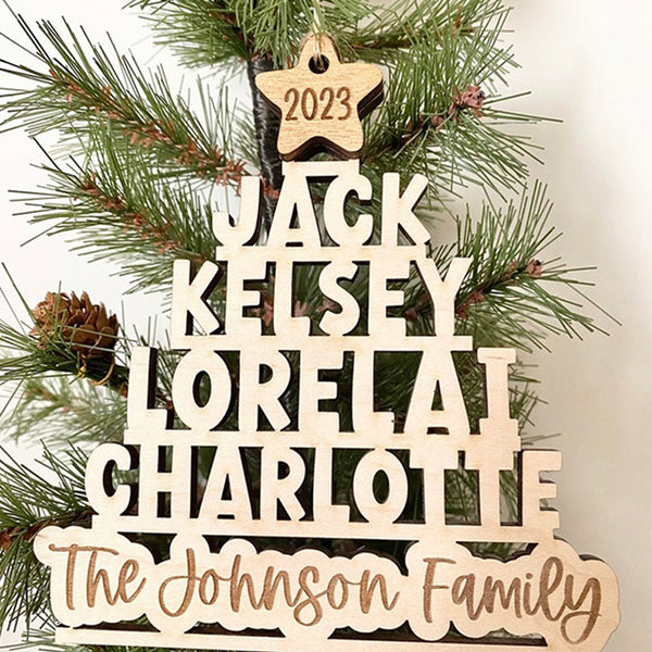 Personalized Name Tree Ornament Christmas