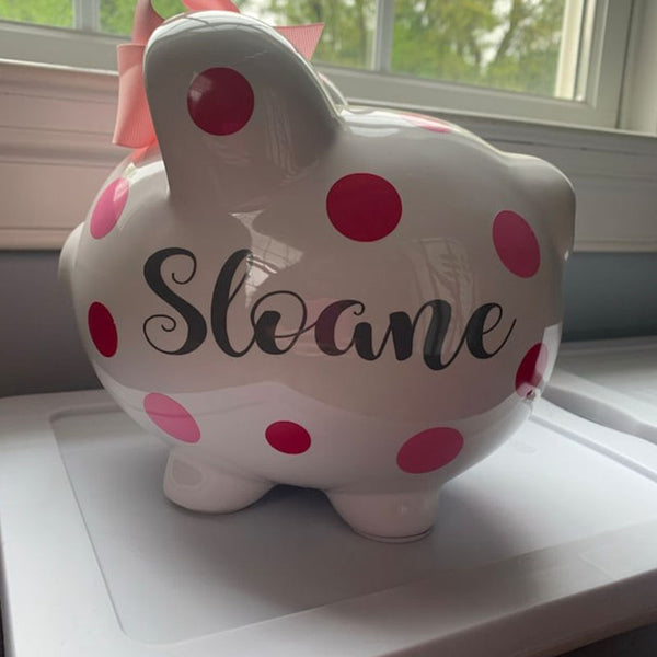 Personalized piggy bank Custom piggy bank-Piggy bank Birth Stats