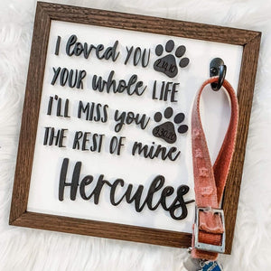 Dog Memorial, Dog Collar Holder, Dog Tombstone, Dog Loss Gift, Lost Dog