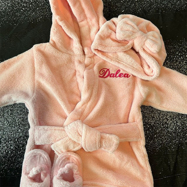 New Baby Girl Gift, Customized Baby Girl Robe, Baby Shower Gift