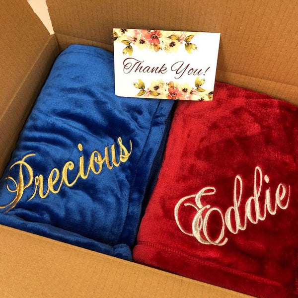 Personalized Custom Soft Blanket with SCRIPT Name