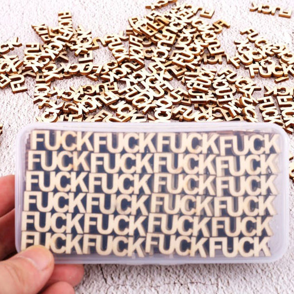 Jar of Fuck Gift Jar, Fucks to Give, Fuck Wooden Cutout Letter Piece