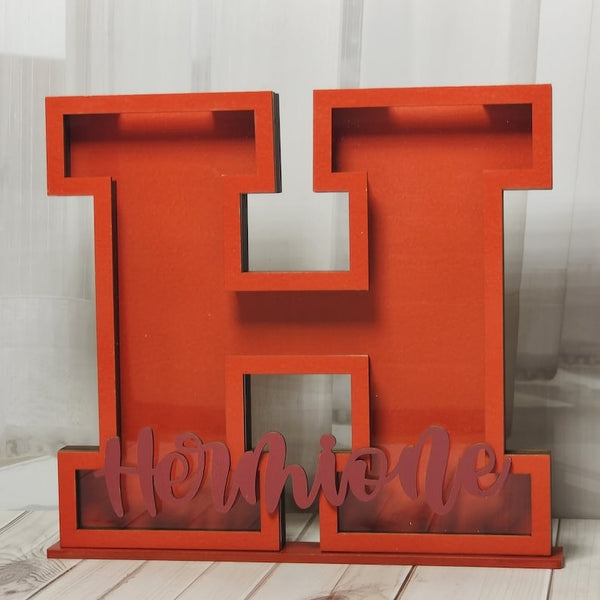 Custom Letter Piggy Bank With Name, Wooden Initial Piggy Bank for Boys or Girls