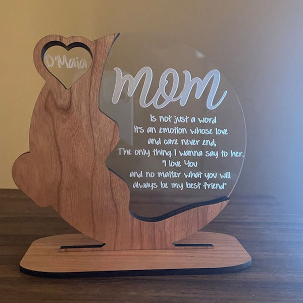 Mother'S Day Personalized Wood，Acrylic-Plaque, Beautiful Gift