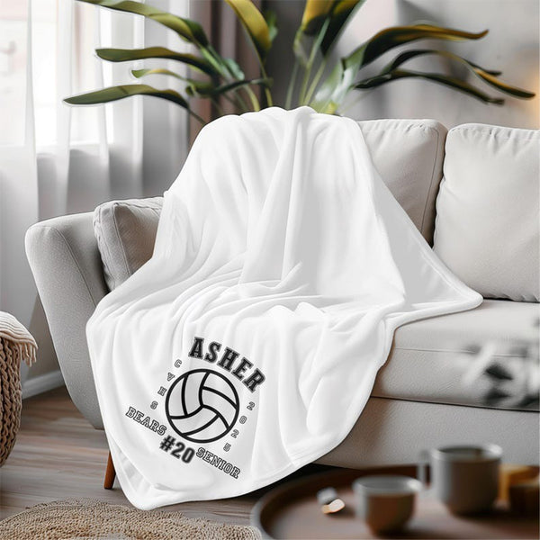 Personalized Ball Blanket, Gift Blanket For Players, Coaches, Moms, Dads And Team