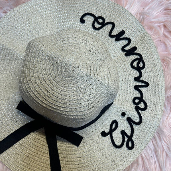 Customizable straw hat