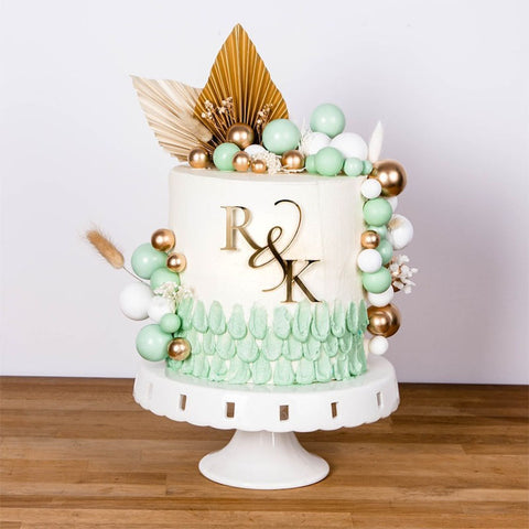 Initials Wedding Cake Charm, Monogram Cake Charm