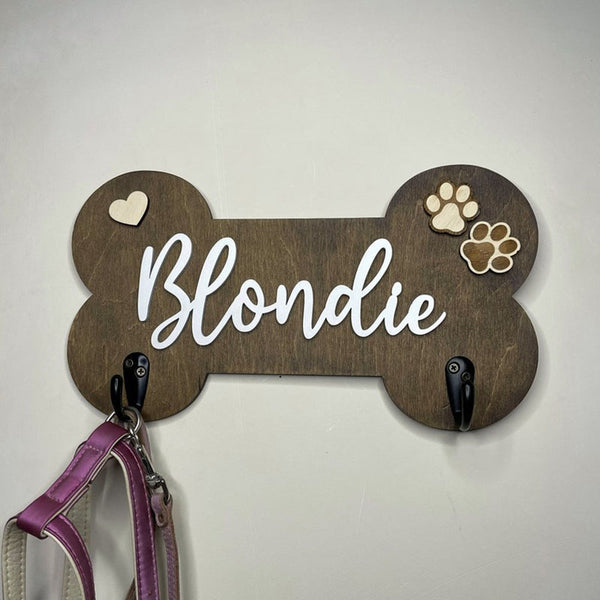 Custom Dog Leash Holder/ Collar holder/Personalized Dog Leash Holder/Dog Leash Hook