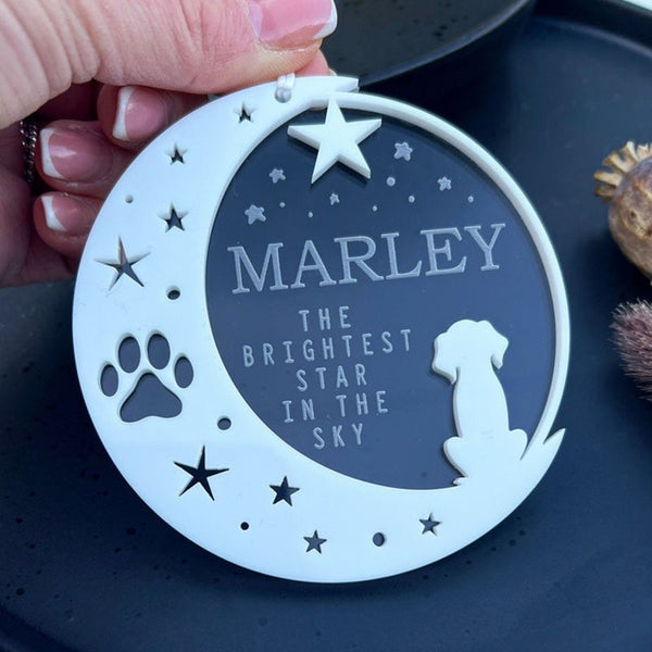 Dog Memorial Ornament, Personalised Dog Keepsake Gift, Dog Sympathy Gift