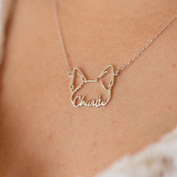 Custom Dog Necklace - Personalized Cat Necklace - Pet Necklace with Name - Animal Pet Memorial Gift - Gift for Pet Lover