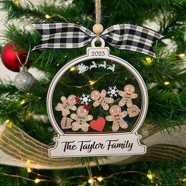 Personalized Family Ornament 2023 4D Customized Cookie Ornament Gift for Christmas