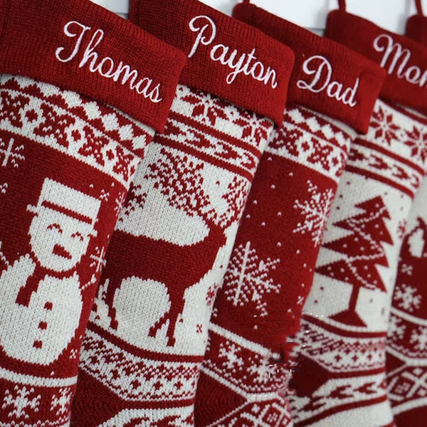 Personalized Knit Christmas Stocking