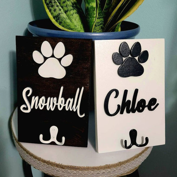 Personalized Pet Leash Holder, Custom Pet leash holder, Pet Sign, Dog Sign