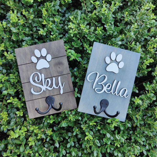 Personalized Pet Leash Holder, Custom Pet leash holder, Pet Sign, Dog Sign