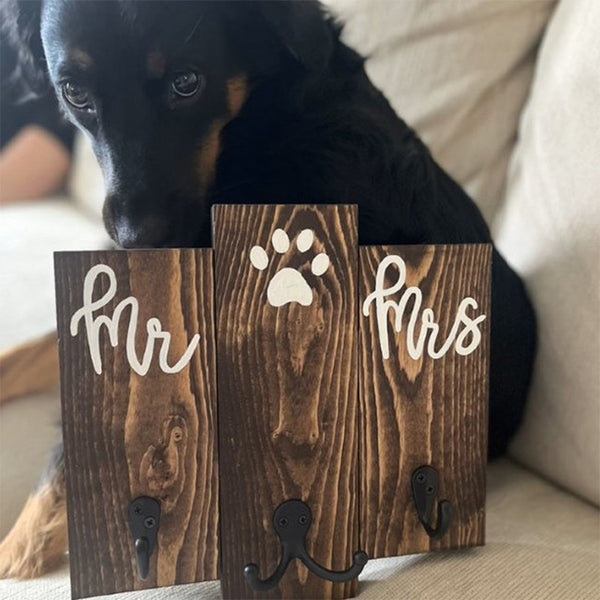 Mr and Mrs Wedding Gift | Bride, Groom and Dog Engagement Present