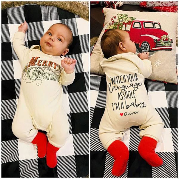 Merry Christmas Unisex Baby Outfit