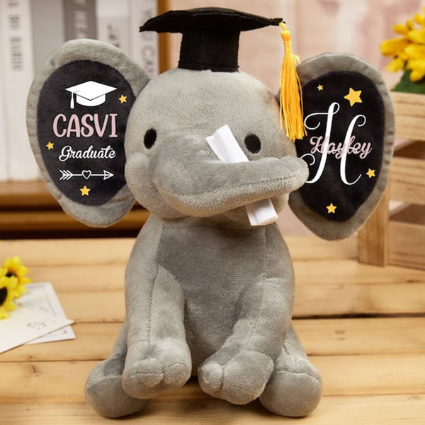 Personalized Graduation Gift Preschool graduation Class of 2024 Stuffed Animal Elephant