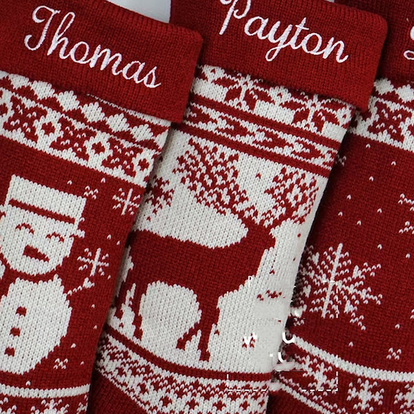 Personalized Knit Christmas Stocking