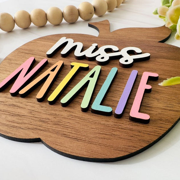 Teacher Name Plate Personalized, Teacher Desk Name Plate, Teacher Appreciation Gift Personalized