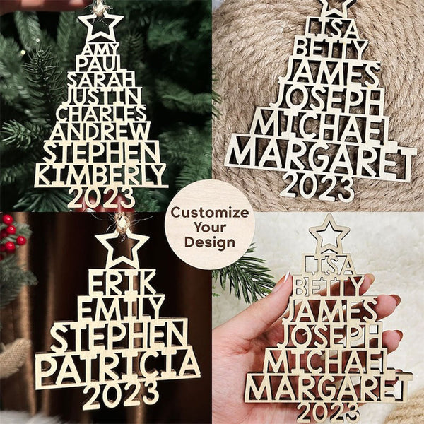 Personalized Family Name Christmas Ornament 2023 Family Ornament