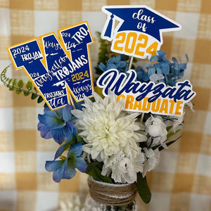 High School Toppers for Graduation Party/Banquet - Acrylic sets of 3