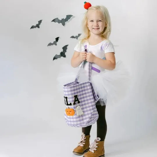 Personalized Chenille Letter Halloween Bucket