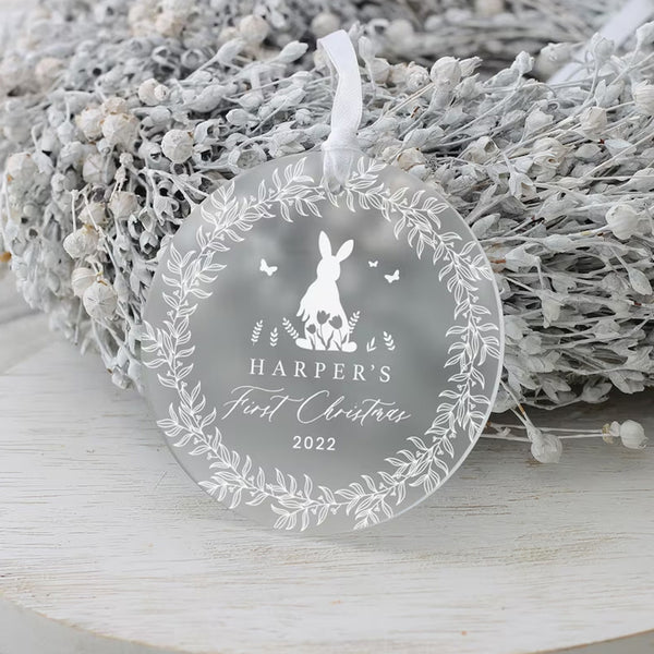 Personalised Baby's First Christmas Decoration, New Baby Christmas Gift