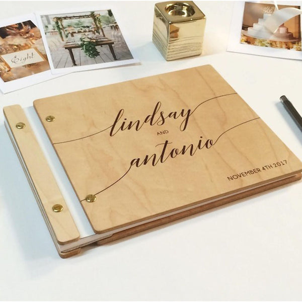 Wedding Guest Book, Wood Guest Book, Guest Book