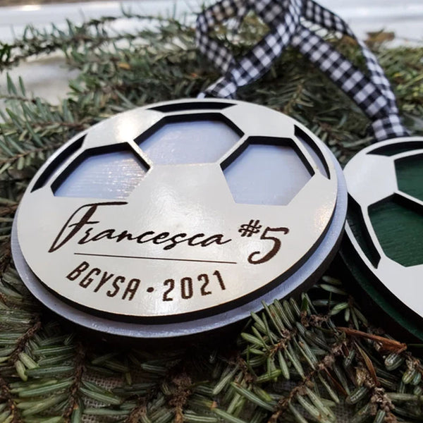 Soccer team gift，soccer ornament, personalized soccer ornament