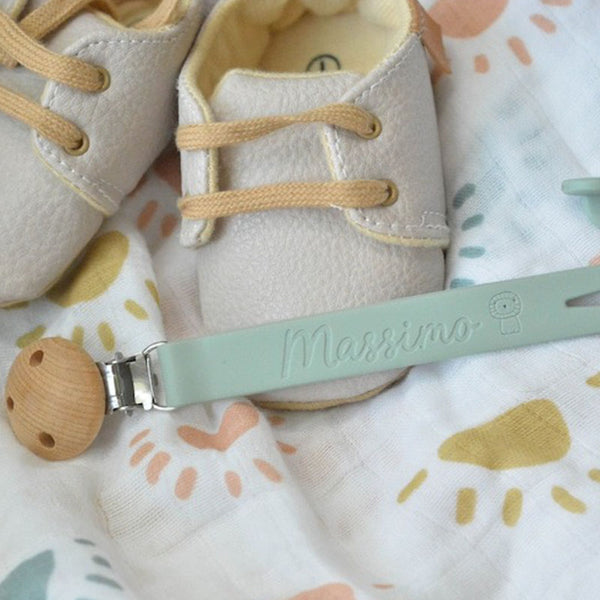 Personalized Baby Pacifier Clip Silicone Clip Holder Custom Baby Gift