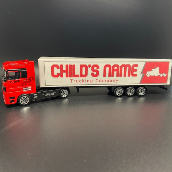 Personalized toy truck, customized with your child's name