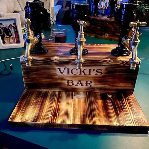 Whiskey wood Dispenser Personalized Wooden Dispenser, Christmas Gift For Him