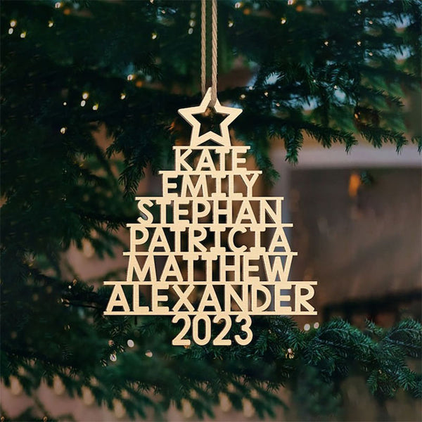 Personalized Family Name Christmas Ornament 2023 Family Ornament