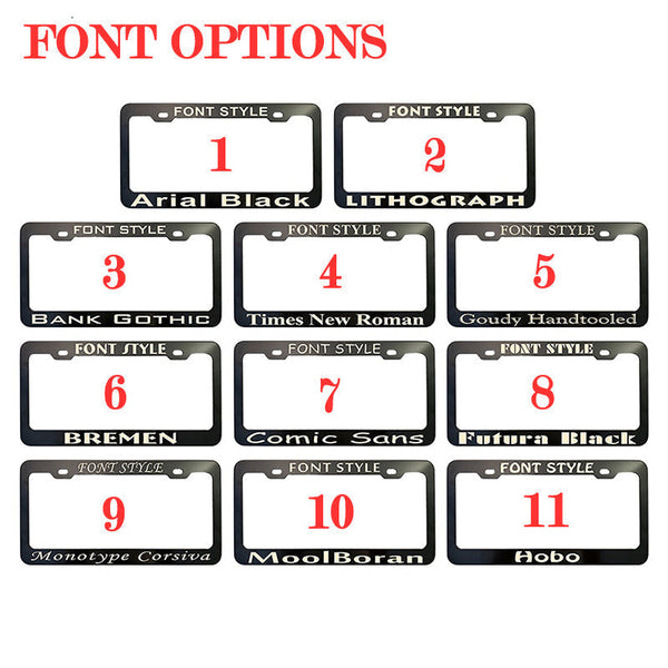 Custom License Plate Frame, Personalized Vehicle Decoration (Universal for any Vehicle)