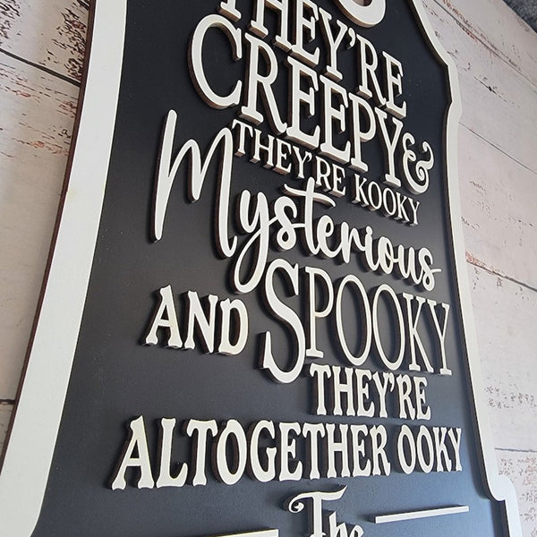 Creepy Custom Last Name Halloween Sign, Wall Sign Decoration