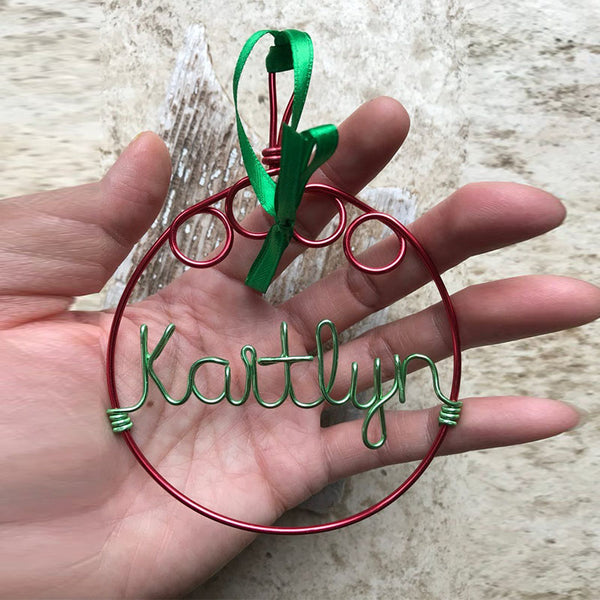 Wire Ornament,Custom Personalized Ornament, Name Ornament, Christmas Ornament