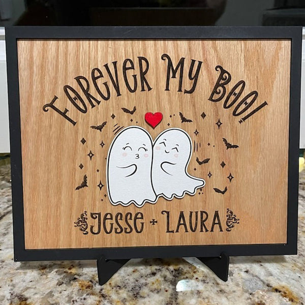 PERSONALIZED Forever My Boo sign, Halloween Decor, Valentine's Day gift, Ghost Decor