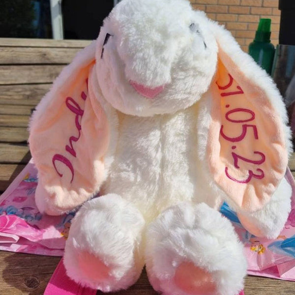 Personalized Bunny Stuffed Toy,Monogrammed Bunny,Personalized Bunny Baby Girl Gift