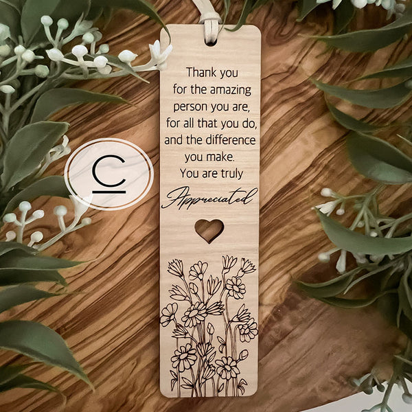 Teacher Appreciation Bookmark | Teacher Gift Personalized Bookmark | End of Year Gift