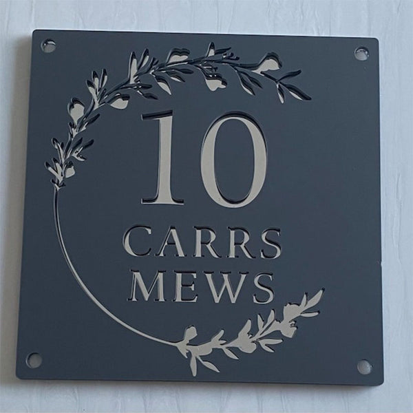 Modern Acrylic House Sign, Contemporary, Door Sign