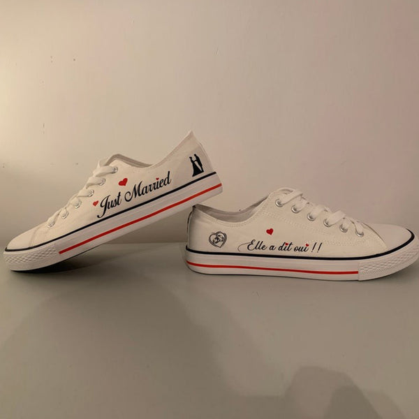 Personalized wedding sneakers for women and men