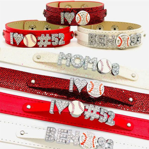 Personalized Football, Volleyball, Baseball, Football Bracelets