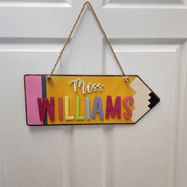 Wooden Teacher Door Hanger