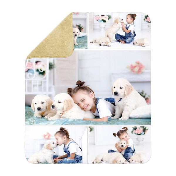 Custom Blanket With Photo Collage,Personalized Blanket With Photo Cozy Blanket