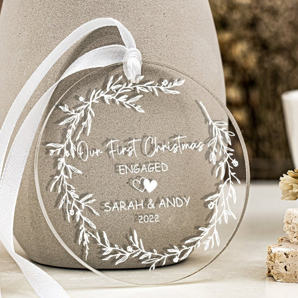 Personalize Our First Christmas Decorations Engagement Gifts, New Wedding Gifts for Couples