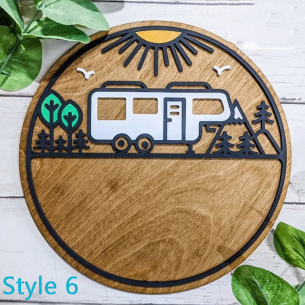 Personalized sign, happy camper sign, camper sign