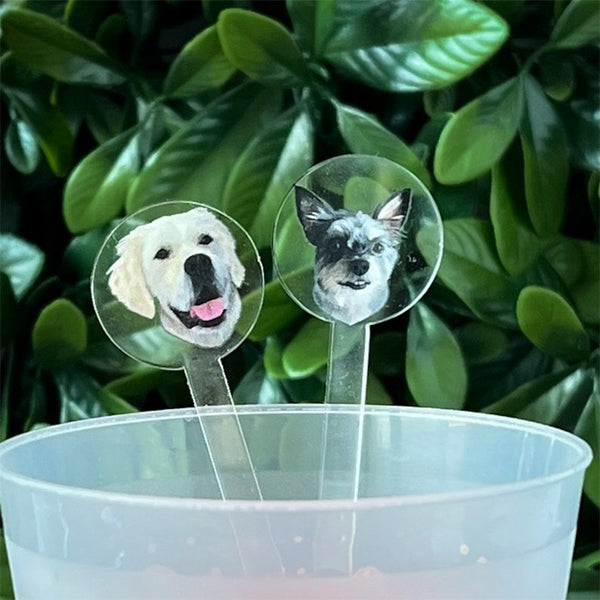 Dog Stir Stick for Wedding, Dog Drink Stirrer SET of 10