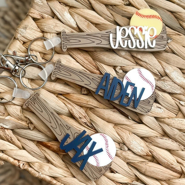 Baseball Bag Tag, Softball Bag Tag, Baseball Keychain