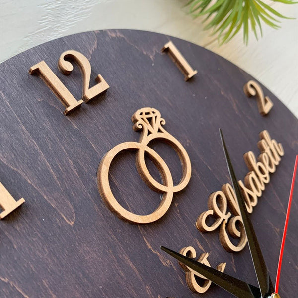 Custom Wall Clock, Personalized Family Name Clock