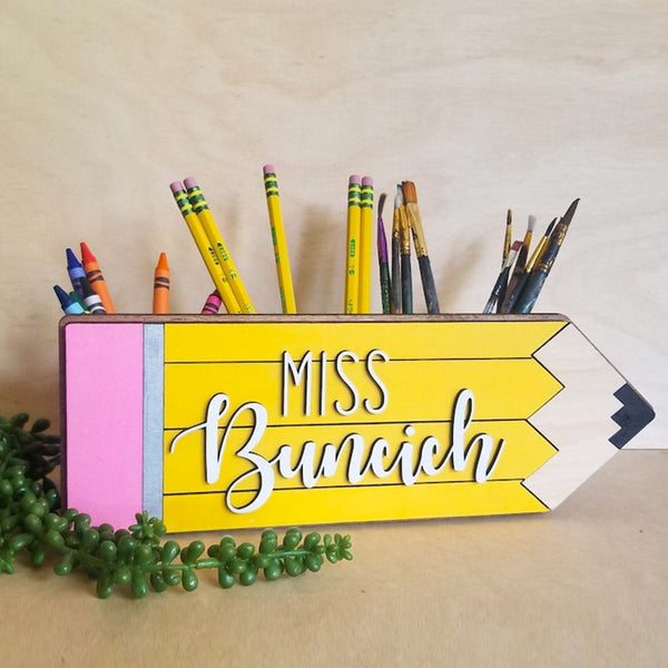 Personalized Teacher Desk Caddy, Teacher Gift